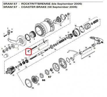 GEWINDESTIFT, SRAM / SACHS H7215, ROT